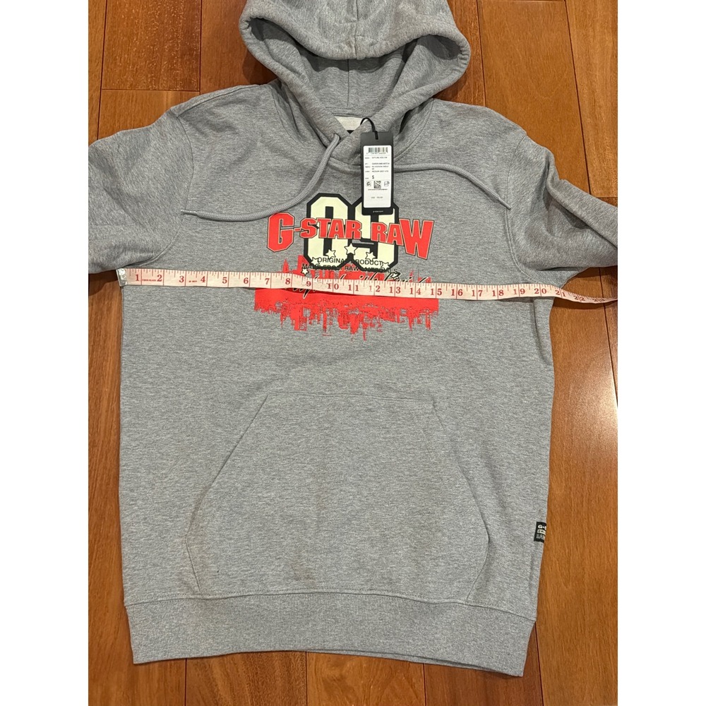 NWT G-Star Raw Skyline HDD SW Grey Heather Graphic Hoodie D24929-D685-8073 S‎ - Picture 5 of 8